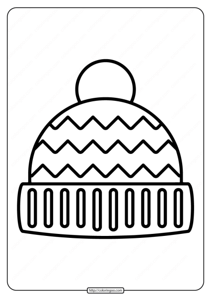 Раскраска шапочка для детей