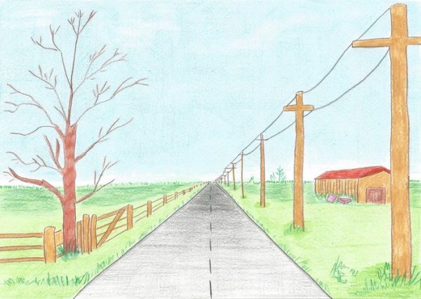 Линейная перспектива 6 класс