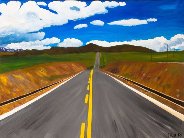 Дорога рисованная