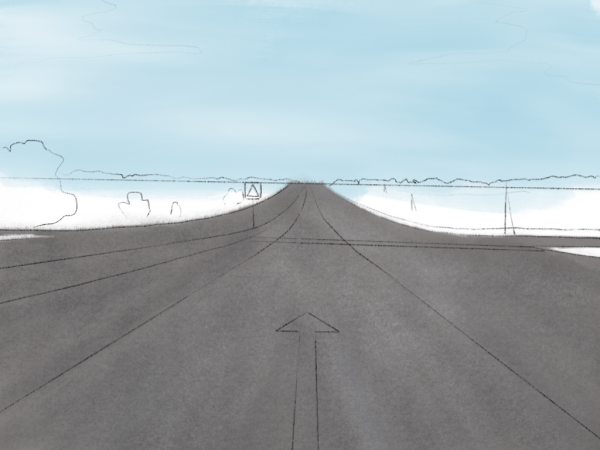 Нарисованная дорога