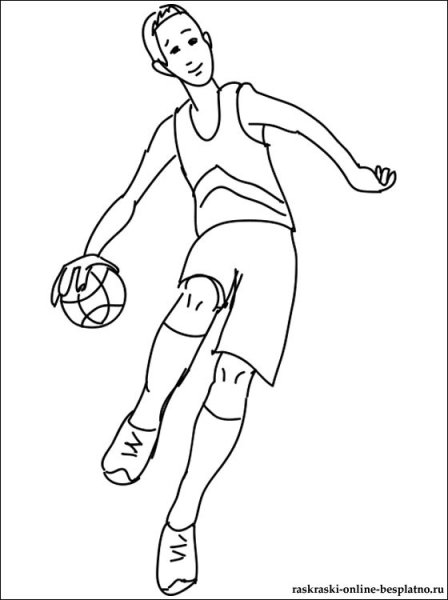 Спортивный человек раскраска