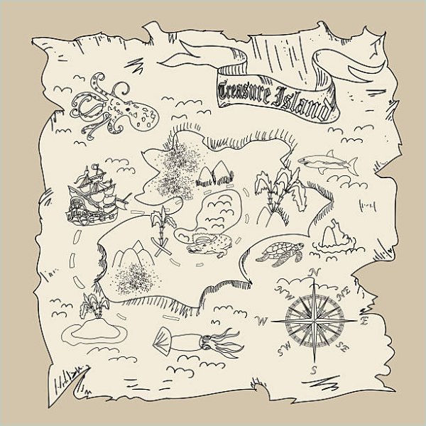 Распечатка карты сокровищ