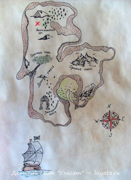 Карта сокровищ Пиратская