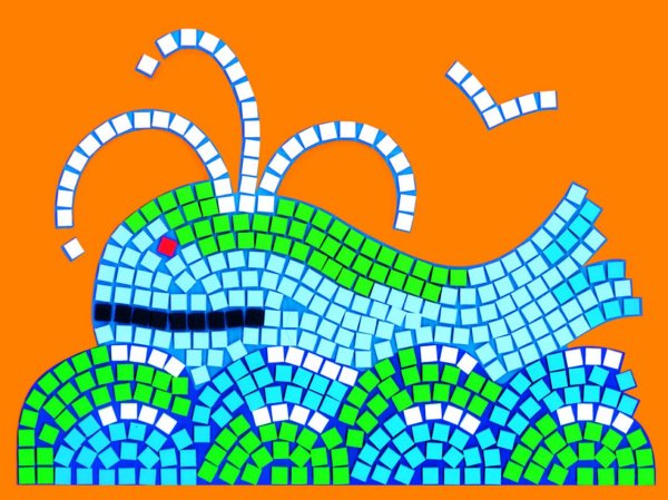 Эскиз для мозаики из бумаги