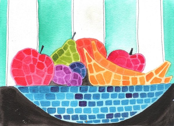 Аппликация из мозаики