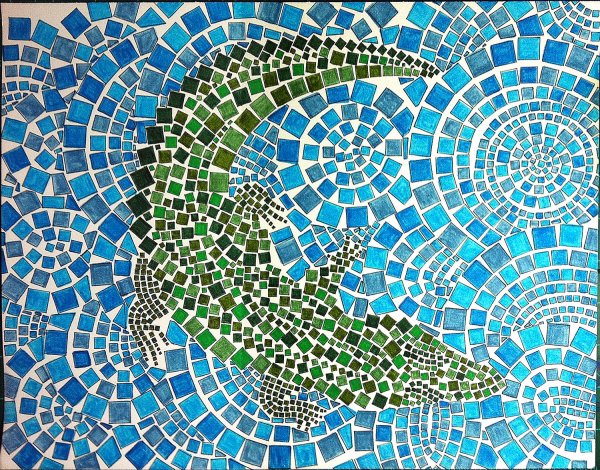 Витраж рисунок на бумаге