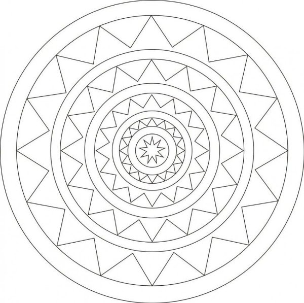 Мандала трафарет