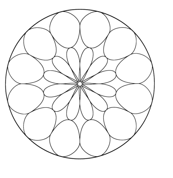 Мандала раскраска простая