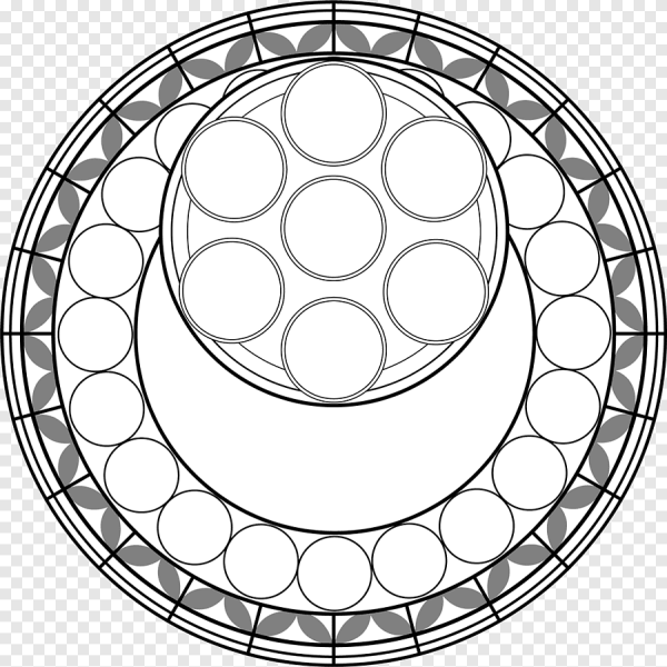 Витраж круглый трафарет