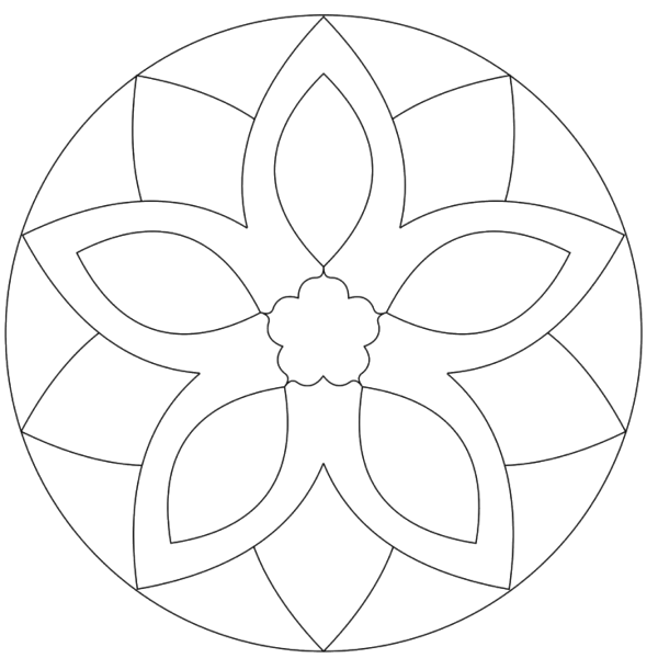 Трафарет для рисования мандал