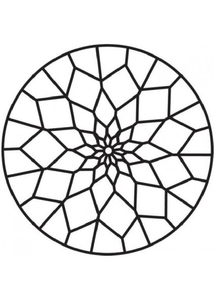 Орнамент в круге из геометрических фигур