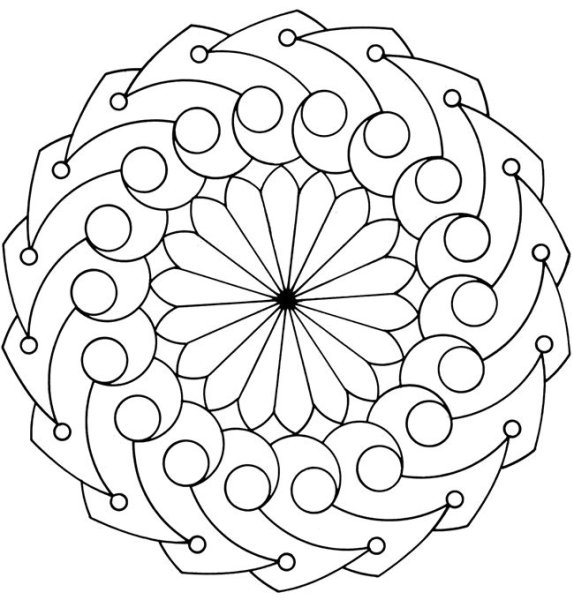 Крупные мандалы для раскрашивания