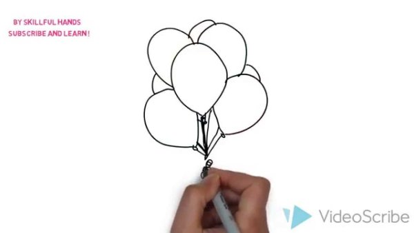 Воздушный шарик контур