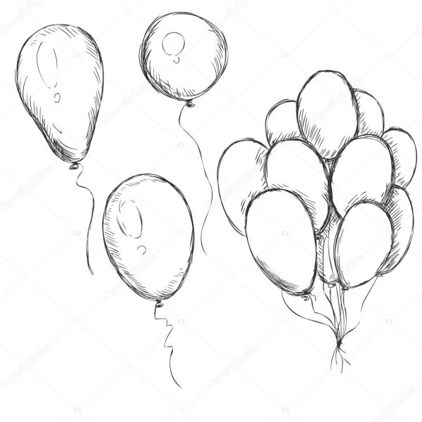 Шарик раскраска для детей