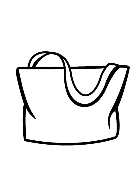 Сумка картинка для детей раскраска