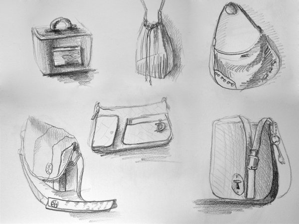 Карандашные Наброски сумка