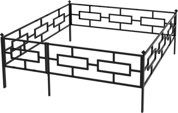 Оградка из профильной трубы 20-40 чертеж