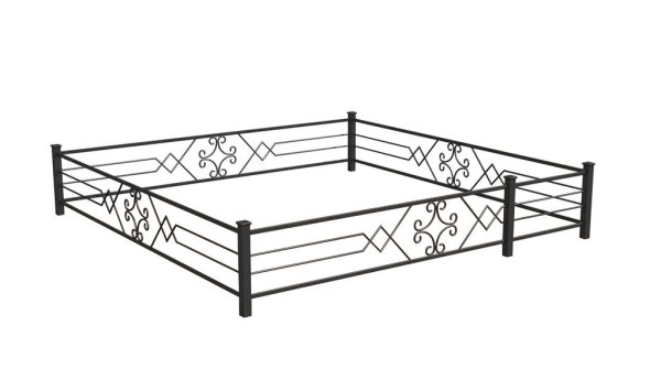 Стандартная ограда на могилу