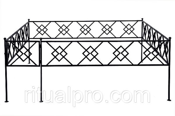 Ограда на могилу из профильной трубы 20 на 20