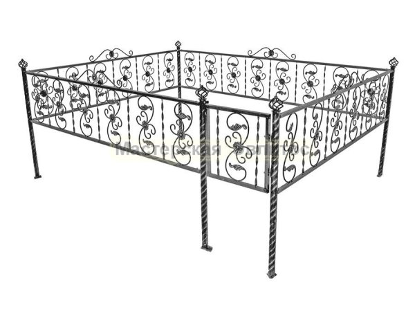 Ограда на могилу 2x2 на болтах
