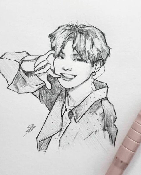 Скетчи BTS suga