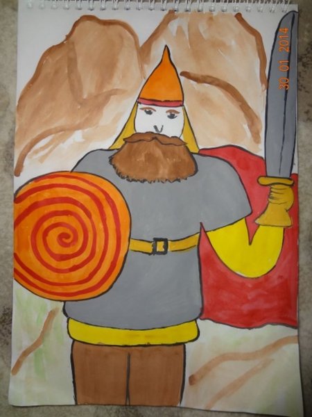 Рисование на тему богатыри