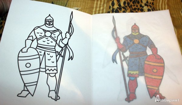 Богатырь рисунок легкий