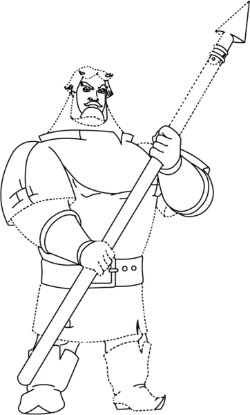 Богатырь Микула Селянинович раскраска