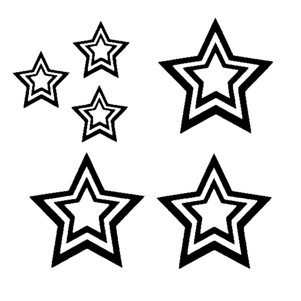 Звёздочки трафареты для вырезания