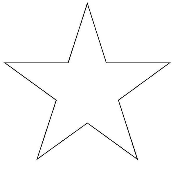 Пятиконечная звезда трафарет на а4