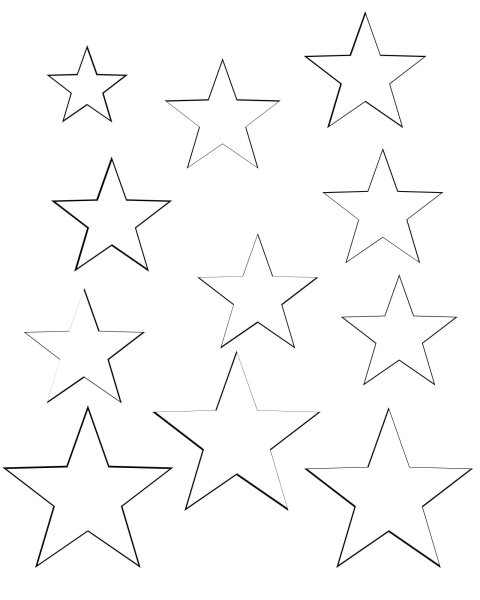 Трафареты на окна новогодние звезды