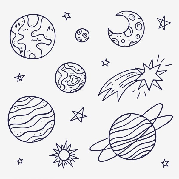 Маленькие планеты карандашом