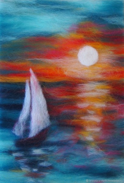 Картины из шерсти