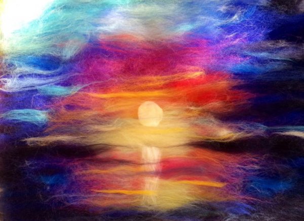 Живопись шерстью для детей