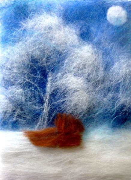 Живопись шерстью для детей