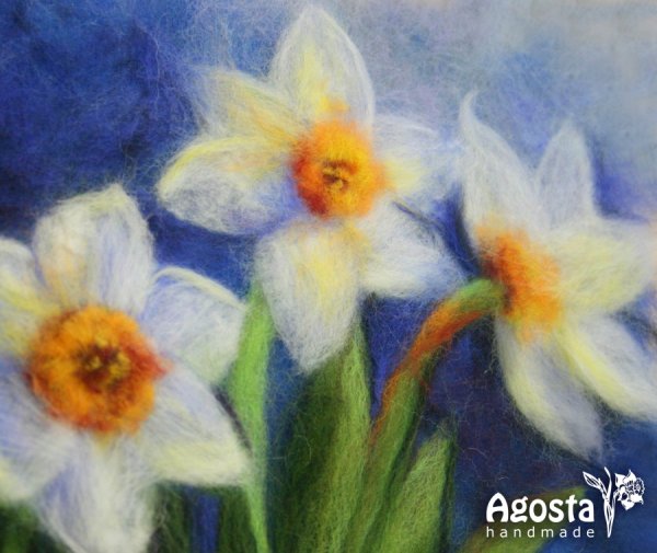 Картины в технике валяния из шерсти пейзаж