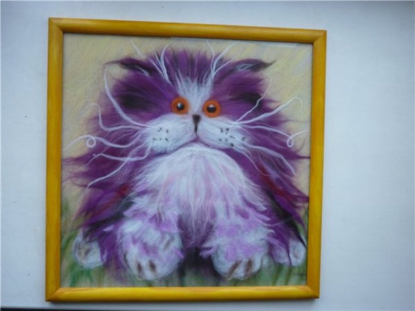 Живопись шерстью природа