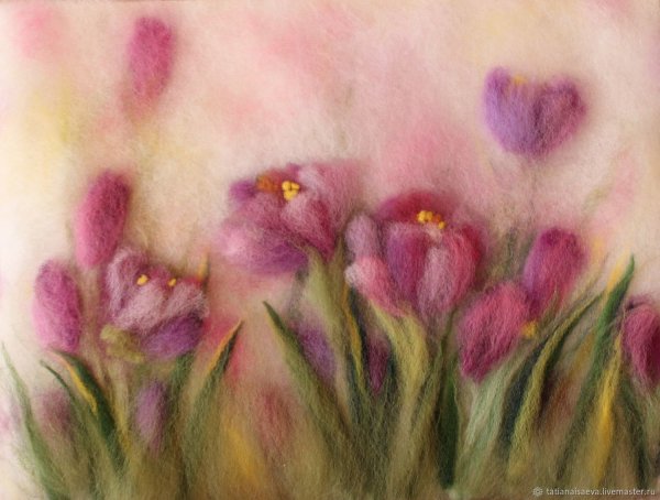 Шерстяные картины горные пейзажи