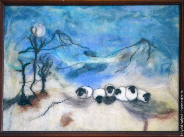 Живопись шерстью Ежик