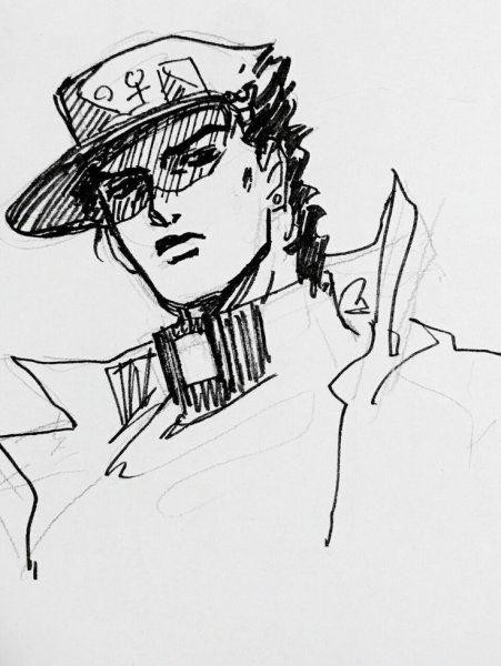 Джоджо рисунок Джотаро