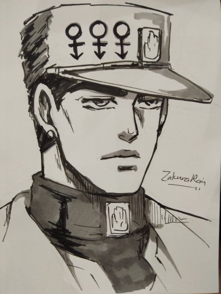 Джотаро Куджо рисовка