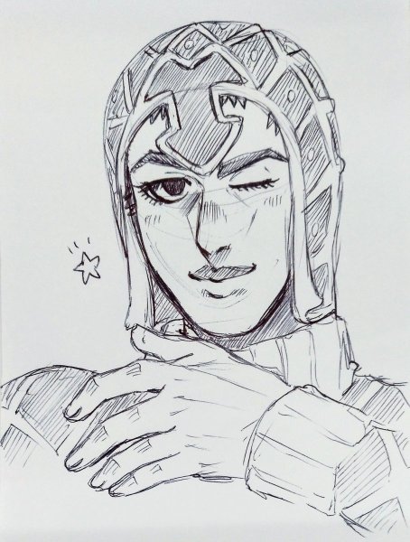 Джоджо рисунок карандашом