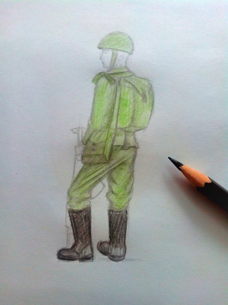 Солдат рисунок