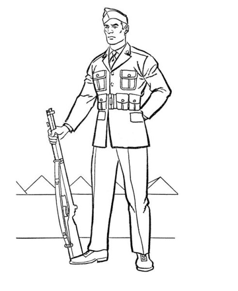 Солдат рисунок