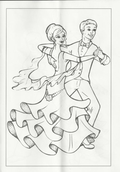 Раскраска танцы для детей