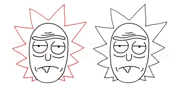 Рисунок Рик и Морти легкий