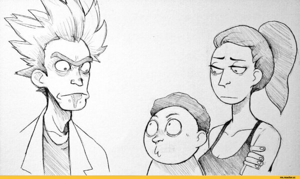 Рик арт карандашом