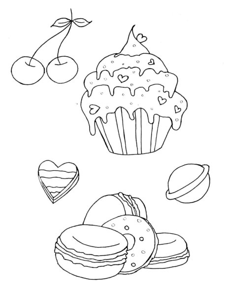 Раскраски вкусняшки