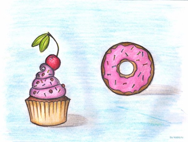 Рисунки для срисовки сладости