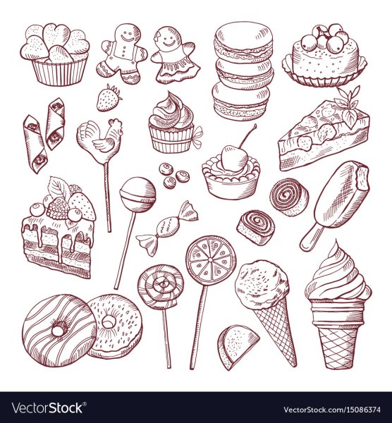 Сладости карандашом